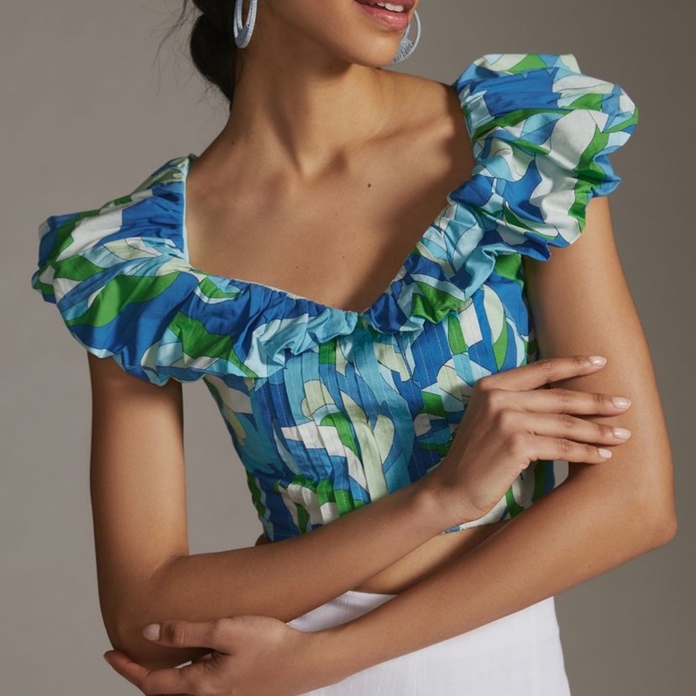 Anthropologie Puff Sleeve Top